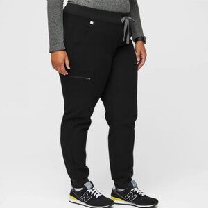 FIGS Zamora Jogger Scrub Pant - Black- XXL